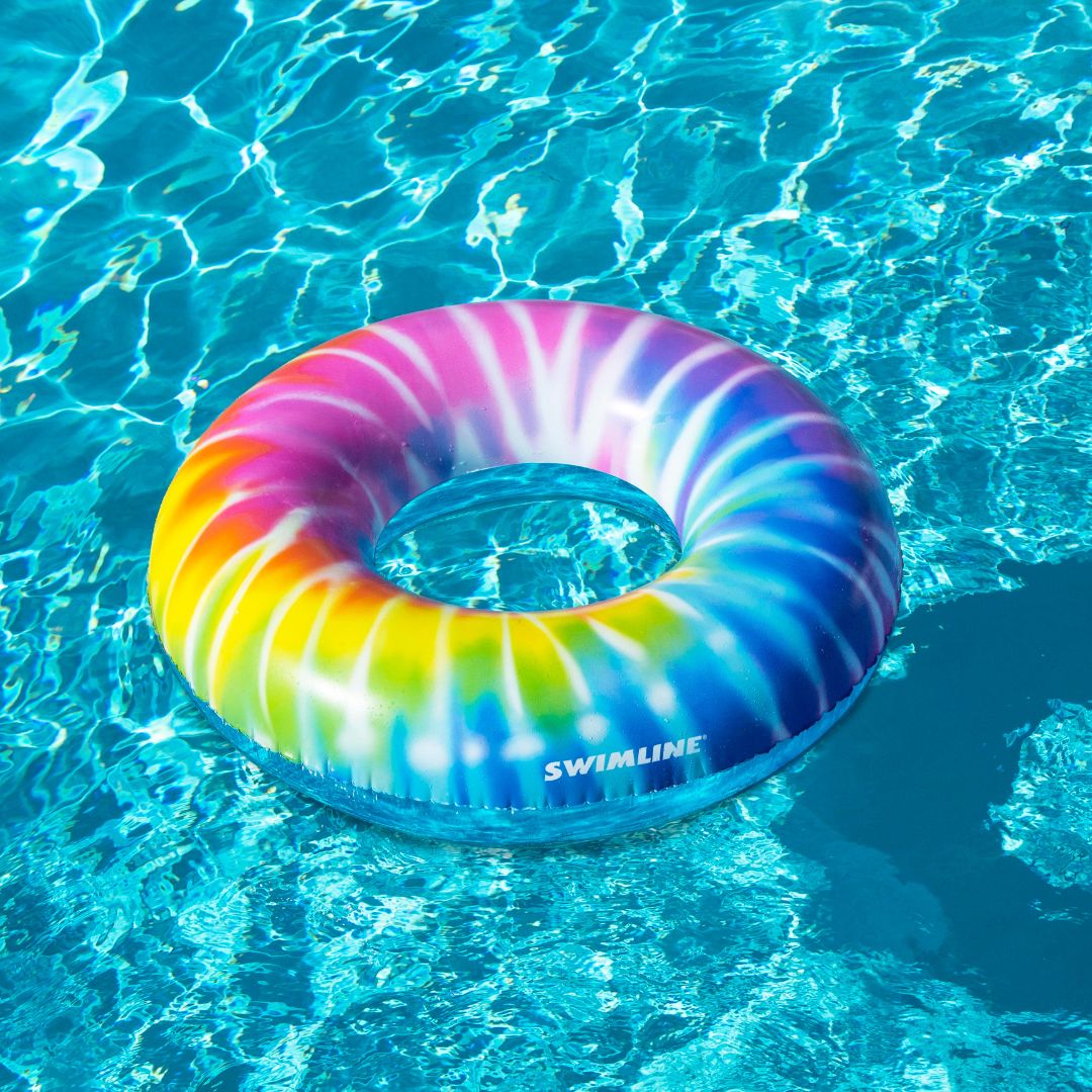 Swimline 42" Spiral Tie Dye Inflatable Pool Ring