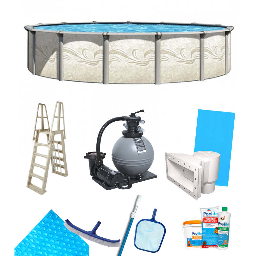 21' x 52" Conquest Above Ground Pool Package | CLEARANCE