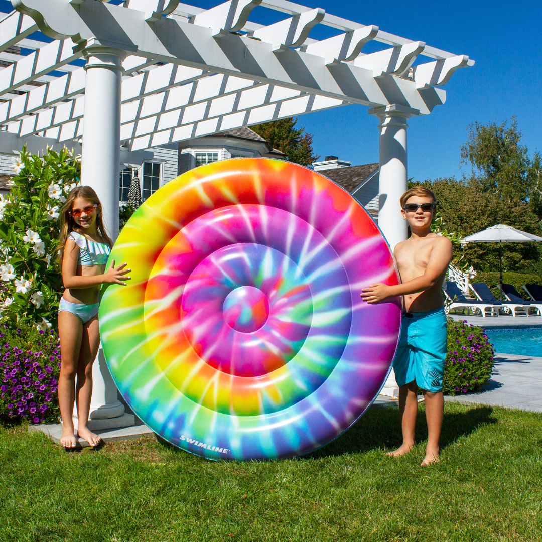 Swimline 72" Spiral Tie Dye Inflatable Island