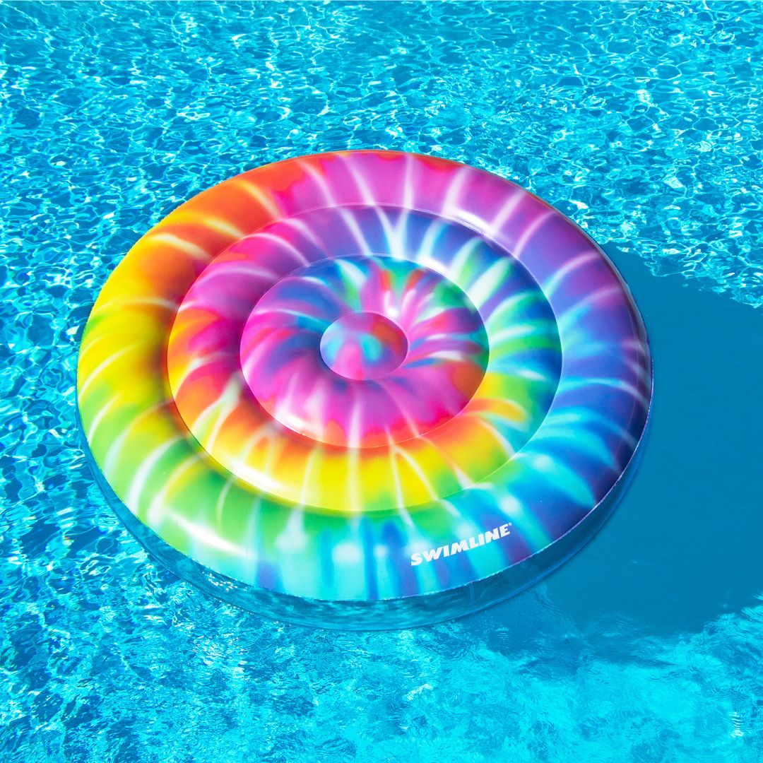 Swimline 72" Spiral Tie Dye Inflatable Island